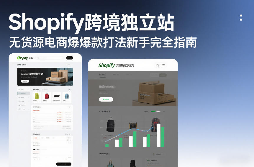 Shopify跨境独立站无货源电商爆款打法新手完全指南-heixma