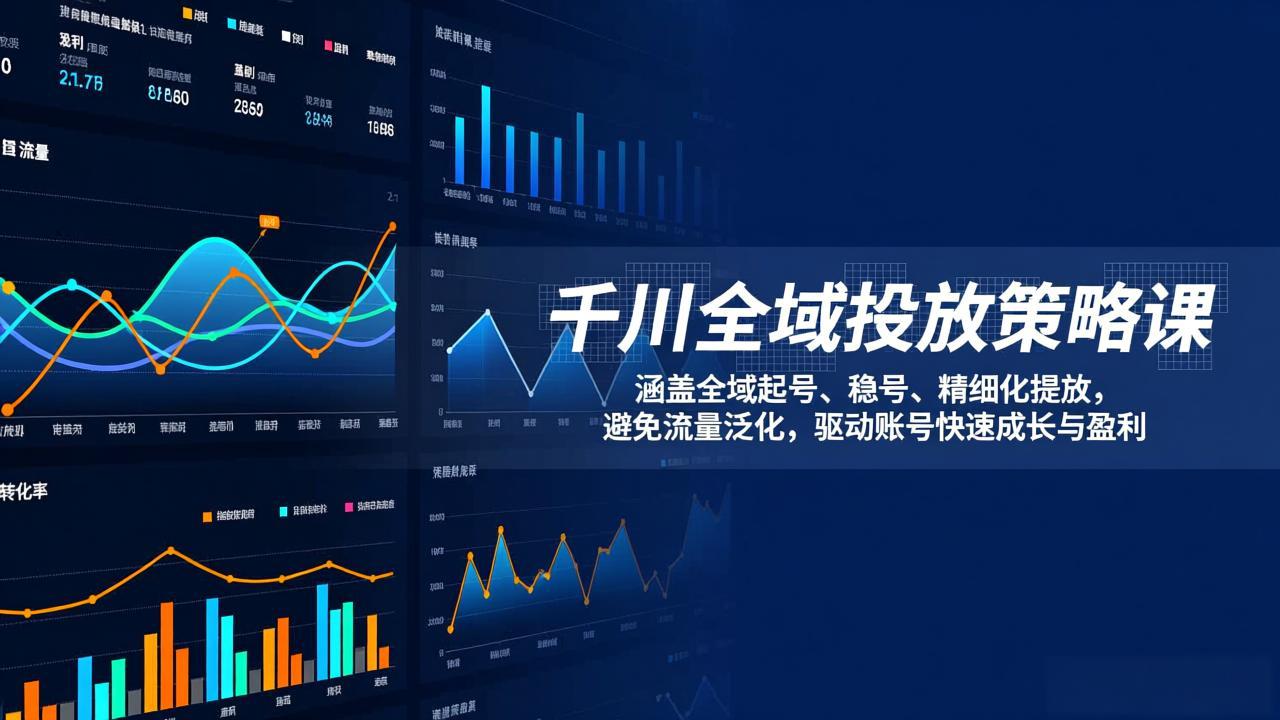 千川全域投放策略课：涵盖全域起号、稳号、精细化投放，避免流量泛化，驱动账号快速成长与盈利-heixma