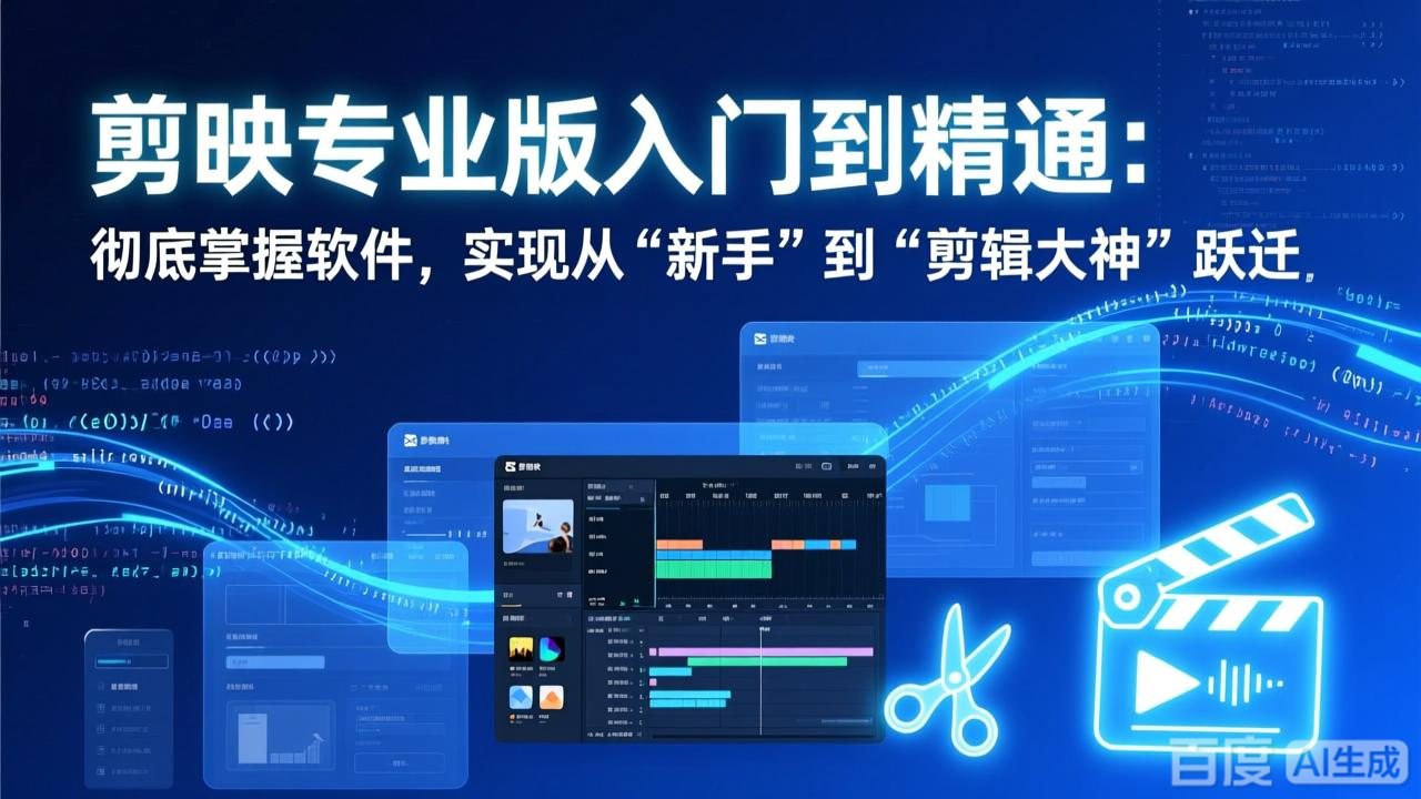 剪映专业版入门到精通：彻底掌握软件，实现从“新手”到“剪辑大神”跃迁-heixma