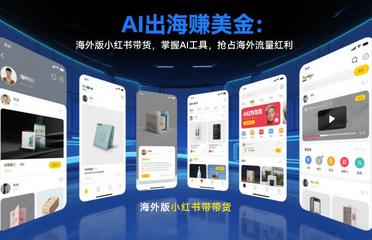 AI出海賺美金：海外版小红书带货，掌握AI工具，抢占海外流量红利(更新2026)-heixma