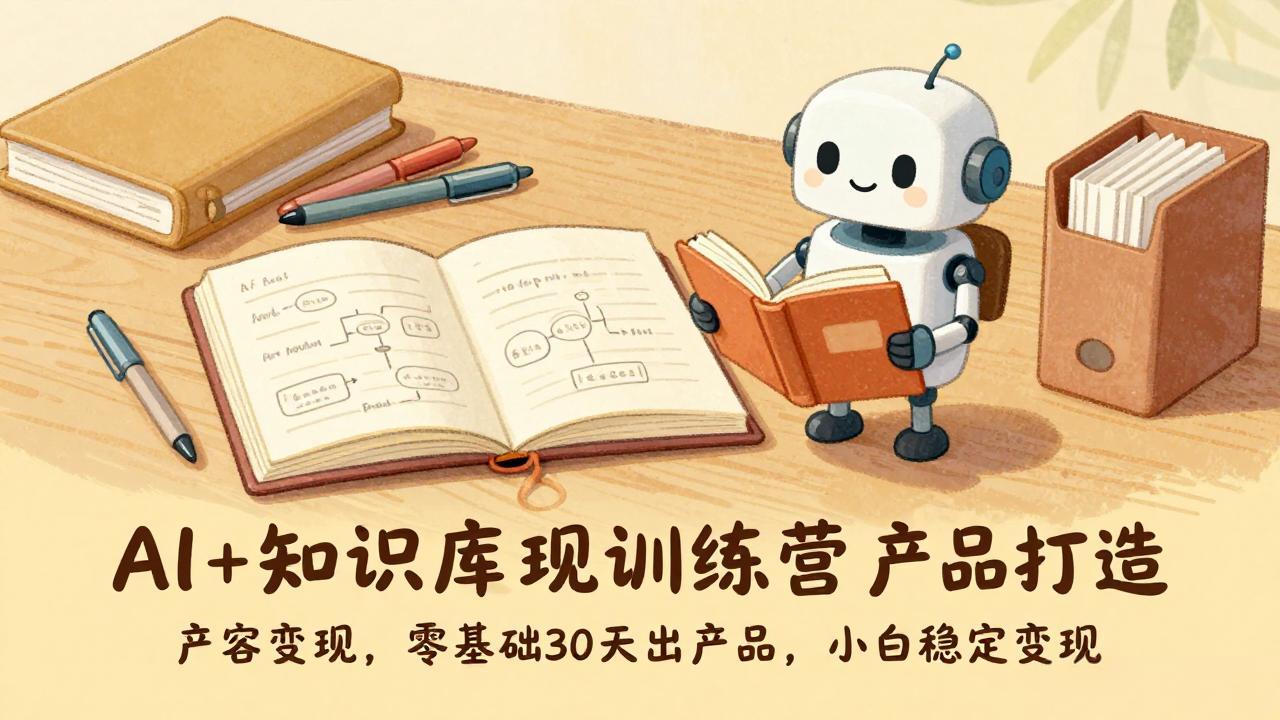 AI+知识库变现训练营，产品打造、内容创作、全平台变现，零基础30天出产品，小白稳定变现-heixma
