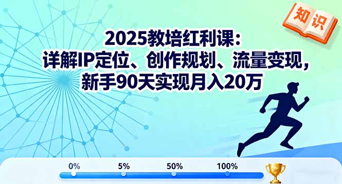 2025教培红利课：详解IP定位、创作规划、流量变现，新手90天实现月入20万-heixma