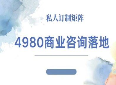 4980商业咨询师落地课程-ip运营高客单教程-heixma