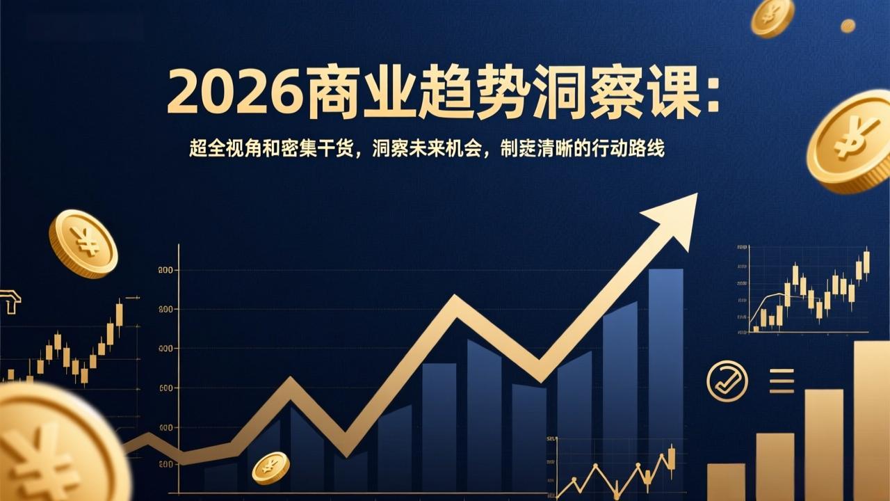 2026商业趋势洞察课：超全视角和密集干货，洞察未来机会，制定清晰的行动路线-heixma