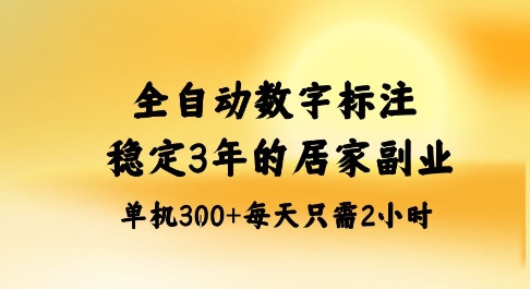 全自动数字标注，稳定3年的蓝海项目，居家也能矩阵开干的副业，单机日入3张+【揭秘】-heixma