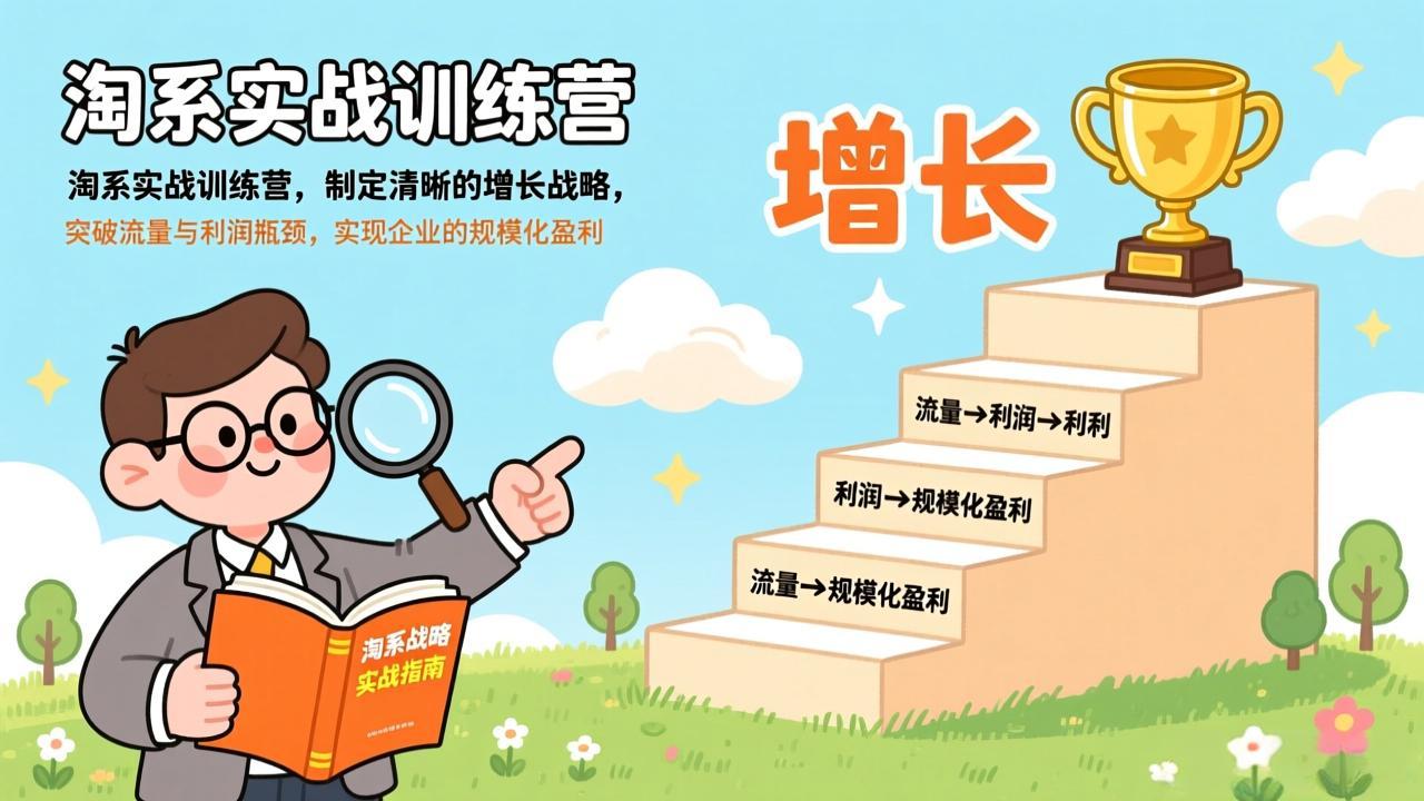 淘系实战训练营，制定清晰的增长战略，突破流量与利润瓶颈，实现企业的规模化盈利-heixma