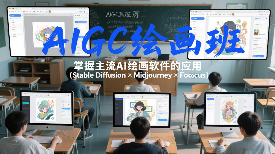 AIGC绘画班，掌握主流Ai绘画软件的应用(Stable Diffusion x Midjourney x Fooocus)-heixma
