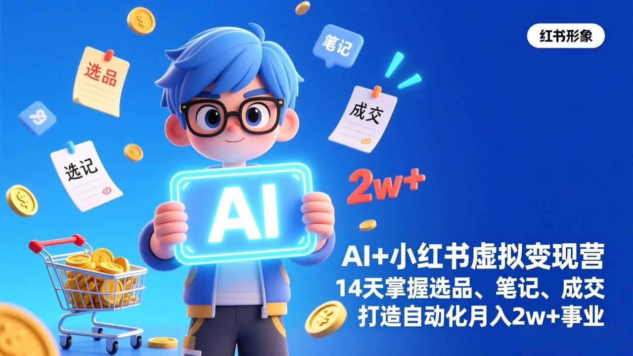 AI+小红书虚拟变现营(完结-heixma