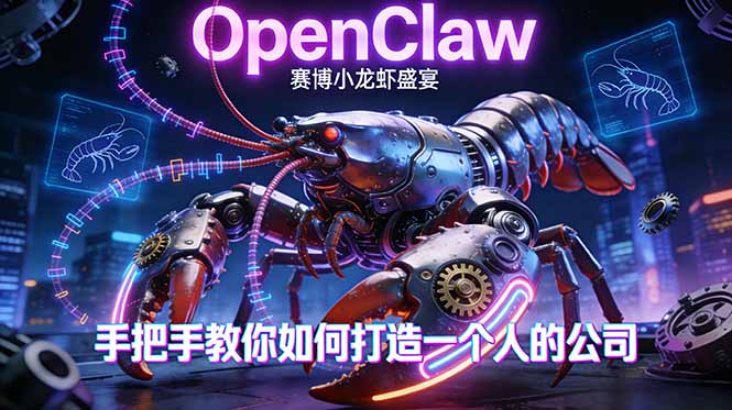 OpenClaw，小龙虾-从产品到爆款的成长之路，手把手教你如何打造一个人的公司-heixma