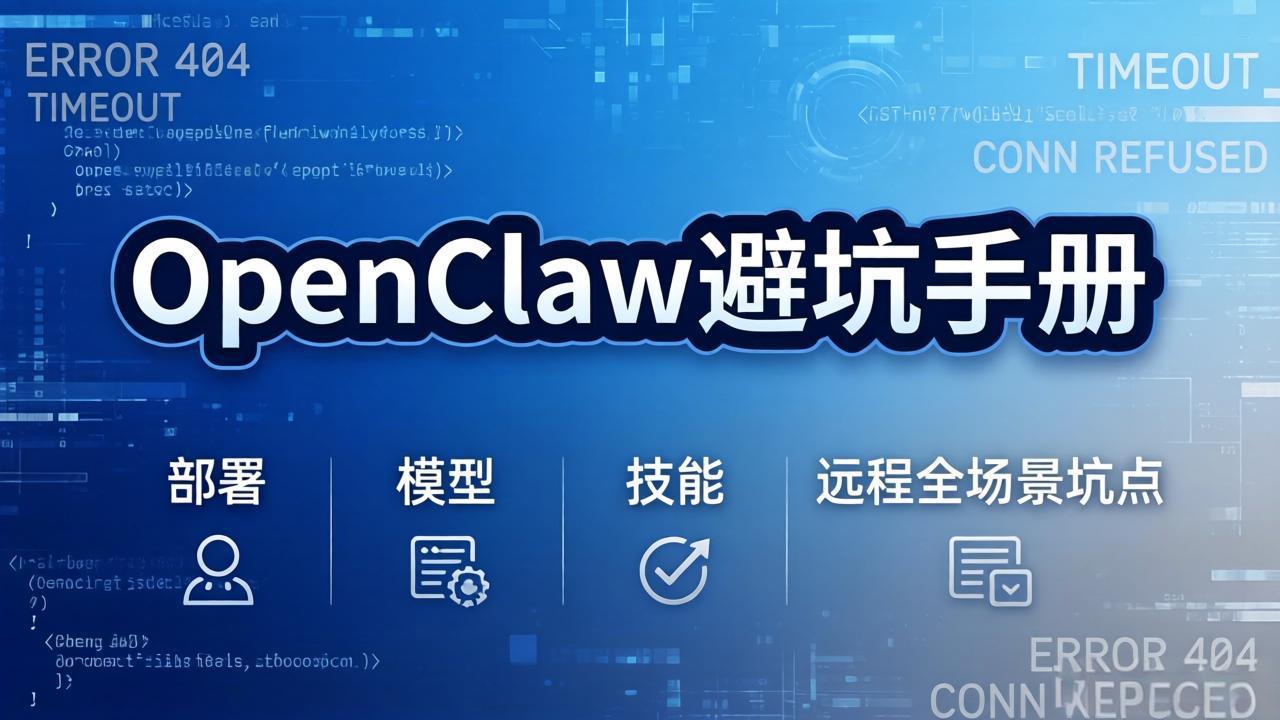 OpenClaw避坑手册：部署+模型+技能+远程全场景坑点，一次性给你说全，少走弯路-heixma