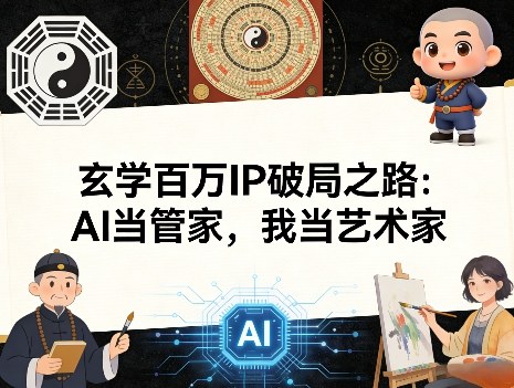 玄学百万IP破局之路：AI当管家，我当艺术家-heixma