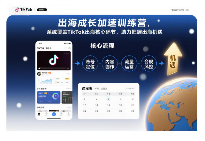 出海成长加速训练营，系统覆盖TikTok出海核心环节，助力把握出海机遇(更新)-heixma