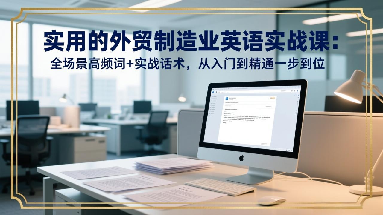实用的外贸制造业英语实战课：全场景高频词+实战话术，从入门到精通一步到位-heixma