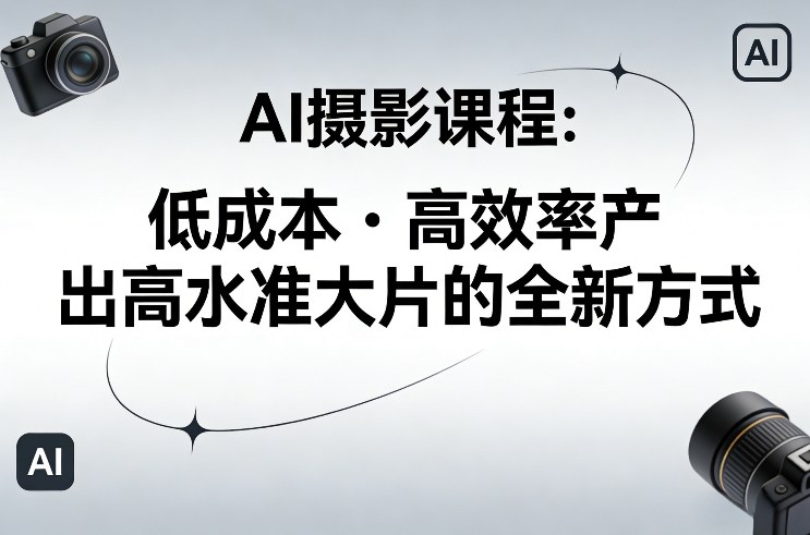 AI摄影课程，低成本高效率产出高水准大片的全新方式-heixma