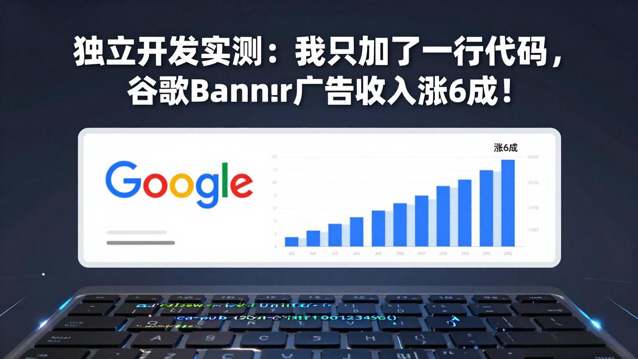 付费文章：独立开发实测：我只加了一行代码，谷歌Banner广告收入涨6成！-heixma