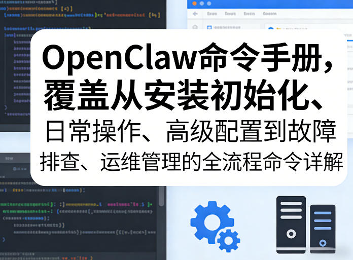 OpenClaw命令手册，覆盖从安装初始化、日常操作、高级配置到故障排查、运维管理的全流程命令详解-heixma