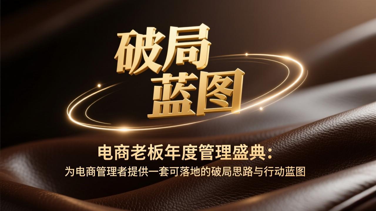 电商老板年度管理盛典：为电商管理者提供一套可落地的破局思路与行动蓝图-heixma