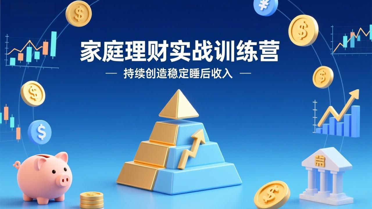 家庭理财实战训练营：从0到1建体系，三阶进阶层层递进，助你持续创造稳定睡后收入-heixma
