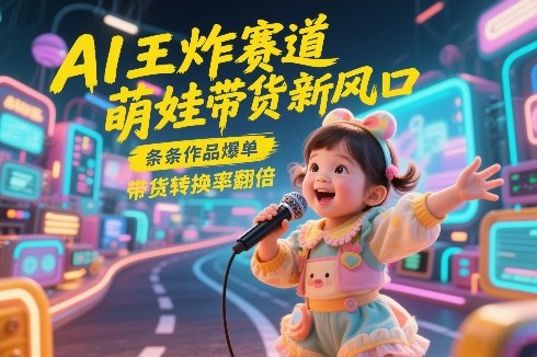 AI王炸赛道，萌娃带货新风口，条条作品爆单，带货转换率翻倍，核心逻辑拆解-heixma