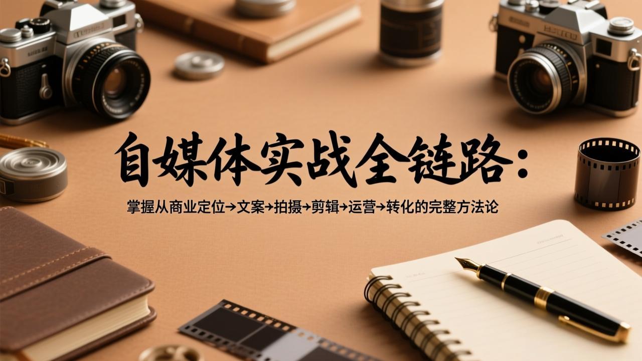 自媒体实战全链路：掌握从商业定位→文案→拍摄→剪辑→运营→转化的完整方法论-heixma