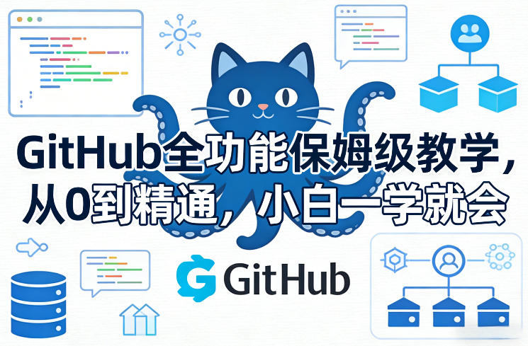GitHub全功能保姆级教学，从0到精通，小白一学就会-heixma
