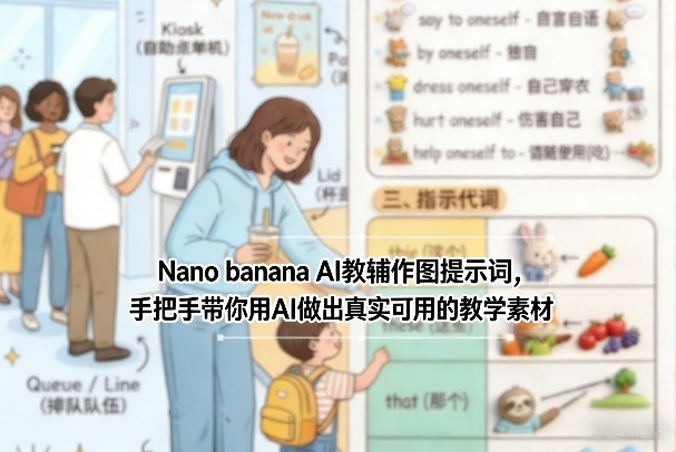 Nano banana AI教辅作图提示词，手把手带你用AI做出真实可用的教学素材-heixma
