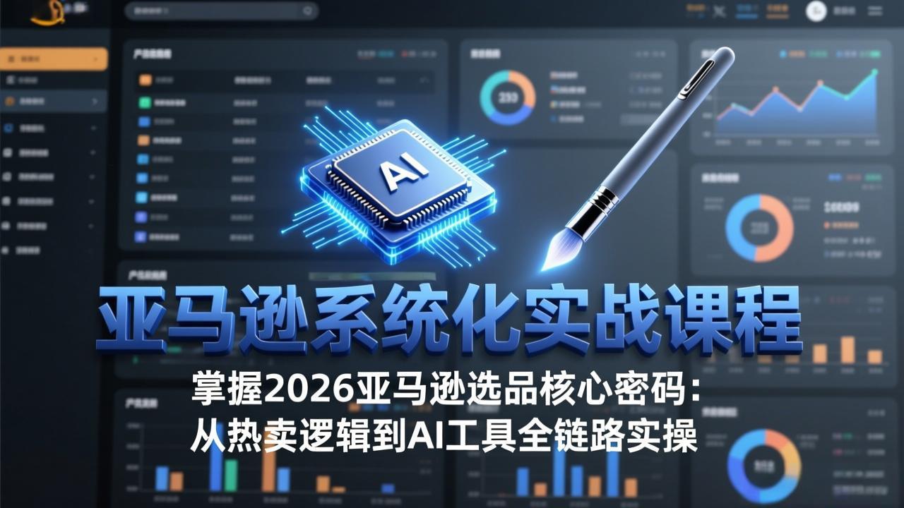 亚马逊系统化实战课-更新3月：2026最新选品方法论，从热卖原因分析到AI作图，提升选品成功率-heixma