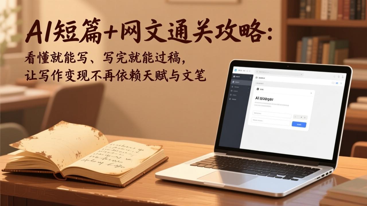 AI短篇+网文通关攻略：看懂就能写、写完就能过稿，让写作变现不再依赖天赋与文笔-heixma