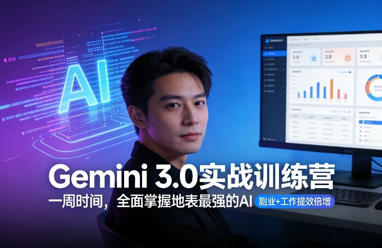 Gemini 3.0实战训练营，一周时间，全面掌握地表最强的AI，副业+工作提效倍增-heixma
