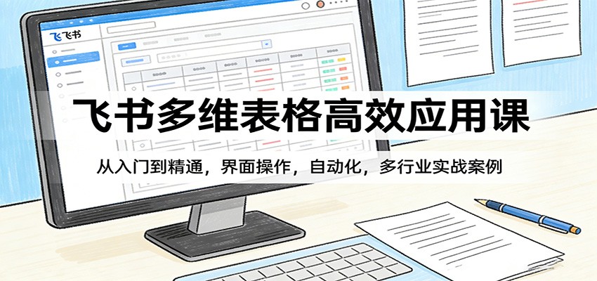 飞书多维表格高效应用课：从入门到精通，界面操作，自动化，多行业实战案例-heixma
