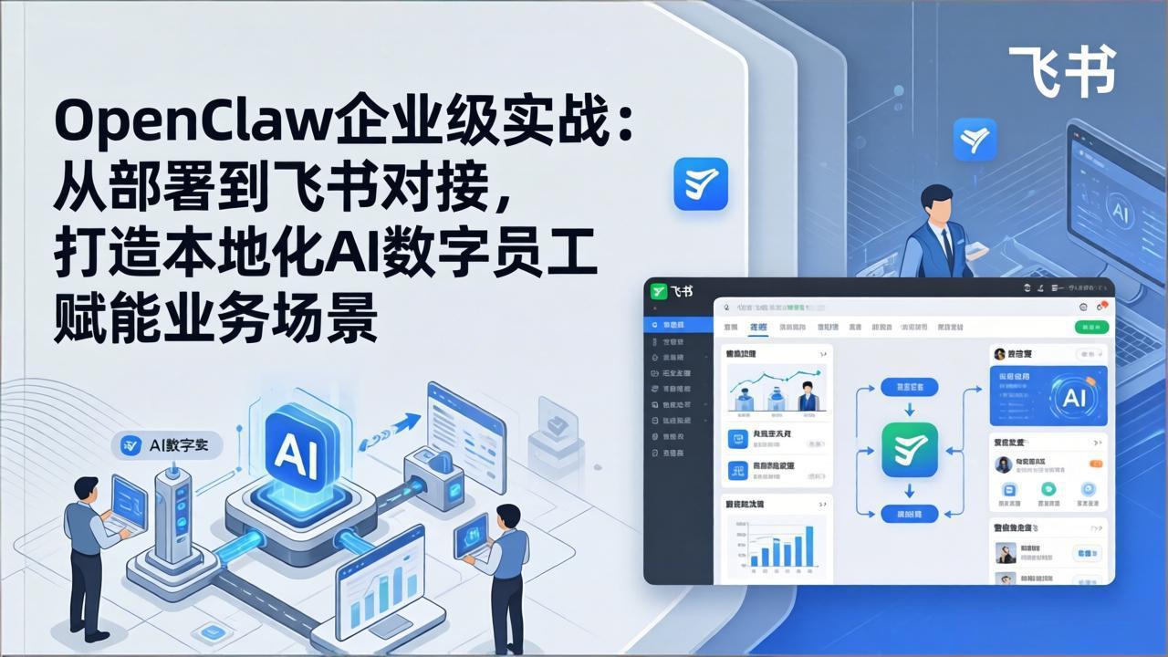 OpenClaw企业级实战：从部署到飞书对接，打造本地化AI数字员工赋能业务场景-heixma