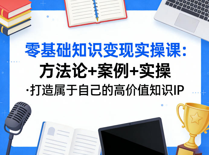 零基础知识变现实操课，方法论+案例+实操，打造属于自己的高价值知识IP-heixma
