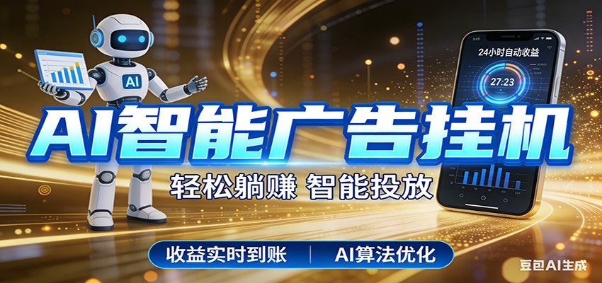 智能广告挂机新时代，利用碎片化时间实现稳定被动收益，AI帮你持续盈利-heixma