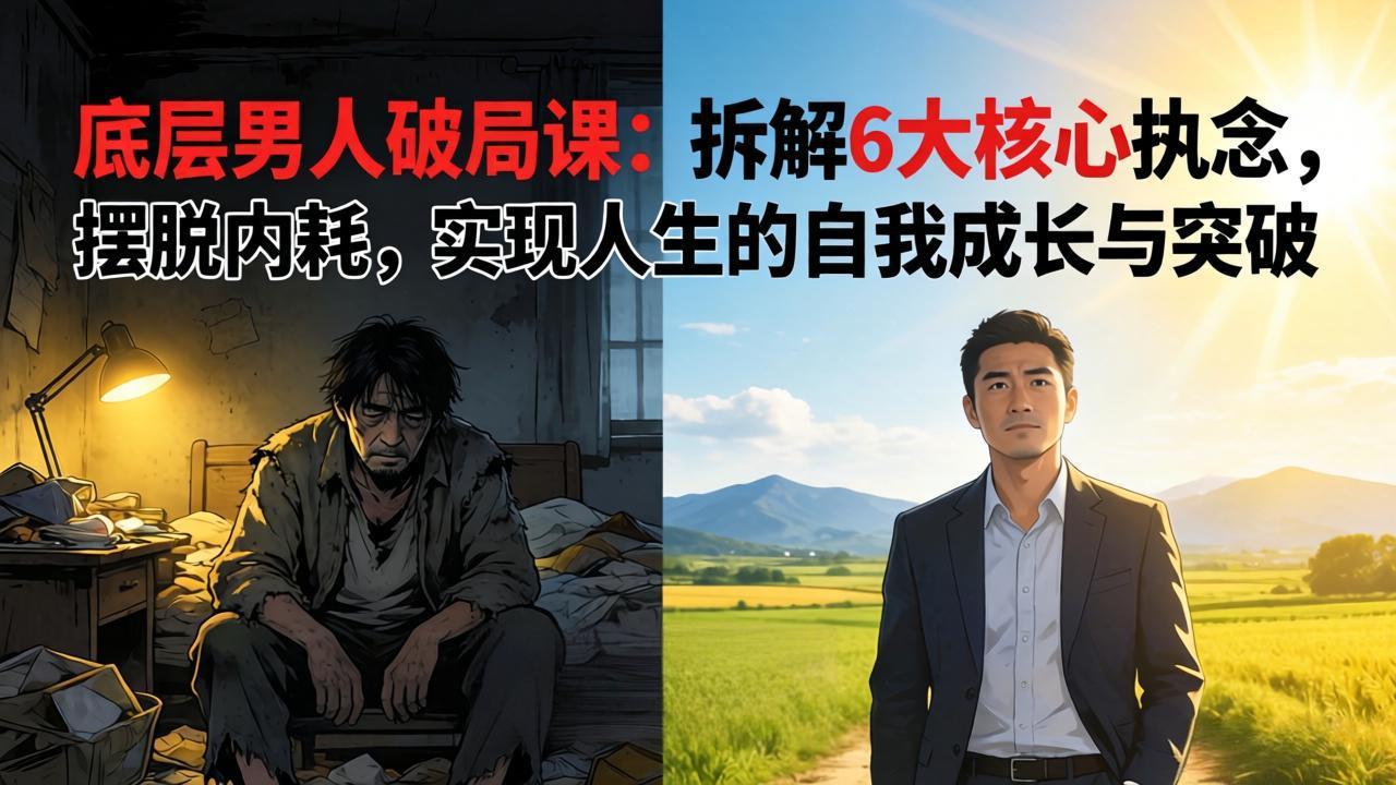 付费文章：底层男人破局课：拆解 6 大核心执念，摆脱内耗，实现人生的自我成长与突破-heixma