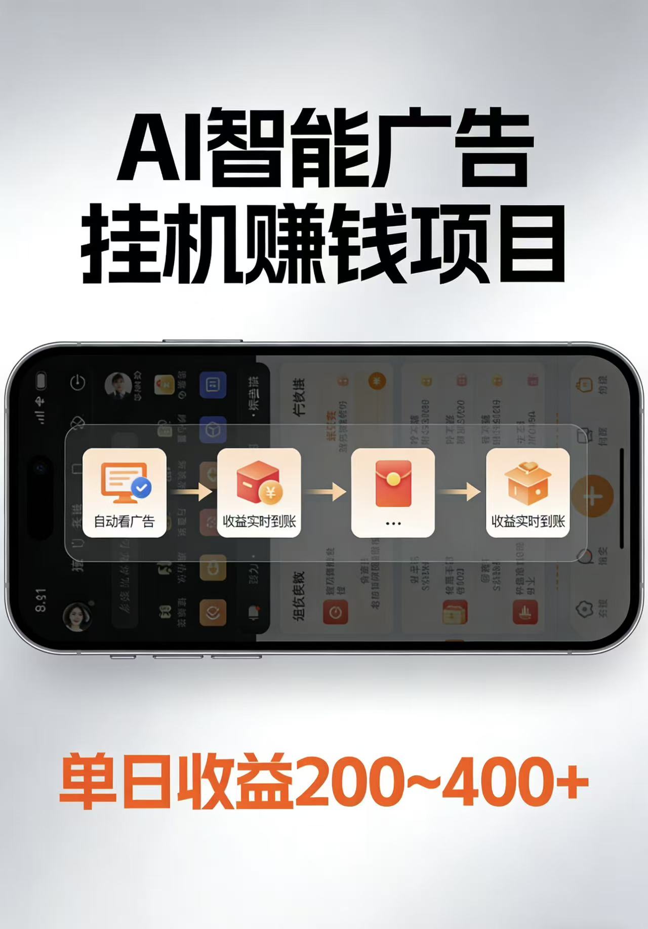 AI智能挂机看广告,每日稳定收益200-400+-heixma
