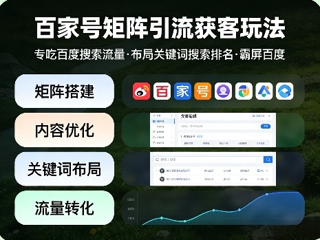 百家号矩阵引流获客玩法，专吃百度搜索流量，布局关键词搜索排名，霸屏百度-heixma