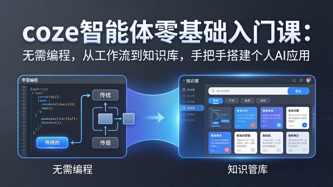 coze智能体零基础入门课：无需编程，从工作流到知识库，手把手搭建个人AI应用-heixma