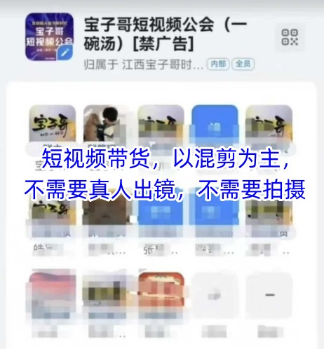 宝子哥头部团队短视频带货，以混剪为主，不需要真人出镜，不需要拍摄【更新26年3月】-heixma