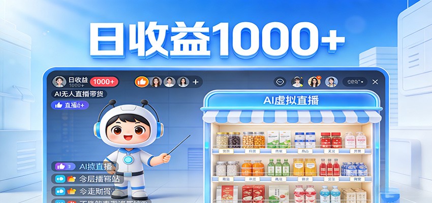 不用露脸不用说话，24小时自动卖货赚钱，全天自动直播，收益看得见-heixma