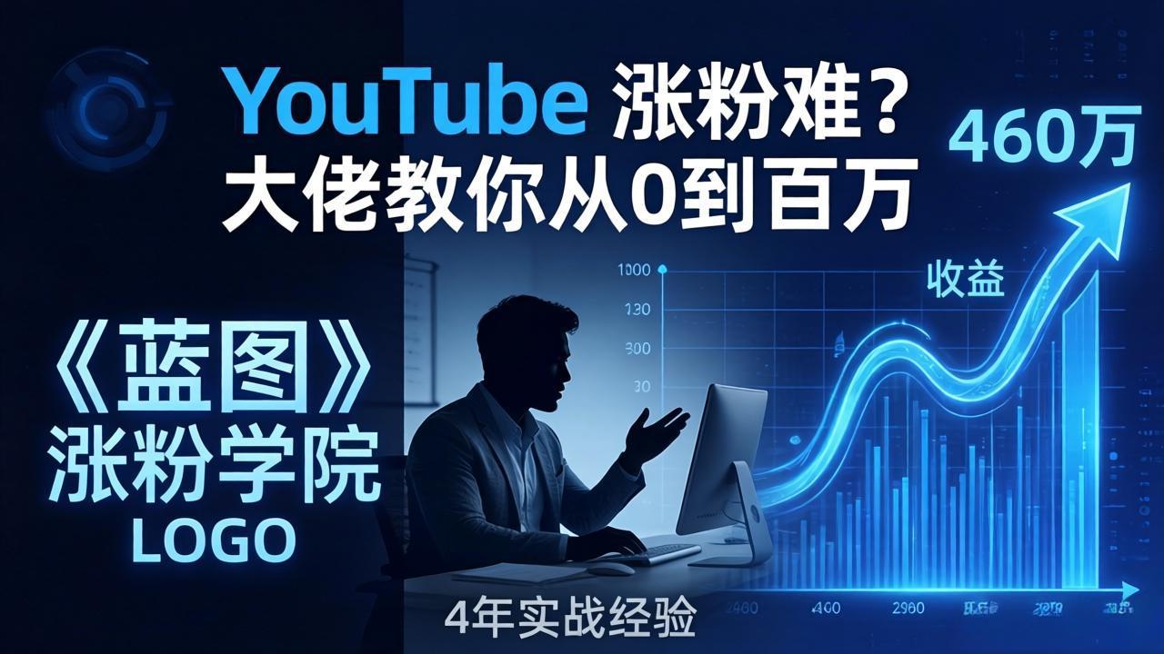 YouTube 涨粉难？《蓝图涨粉学院》：4 年赚 460 万的大佬教策略，从0到百万有路径！-heixma