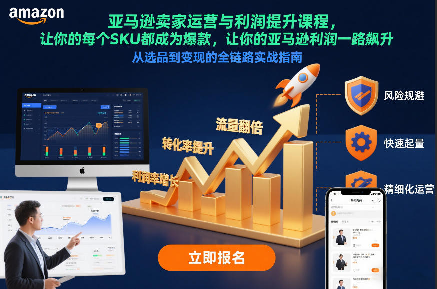 亚马逊卖家运营与利润提升课程，让你的每个SKU都成为爆款，让你的亚马逊利润一路飙升(更新26年3月)-heixma