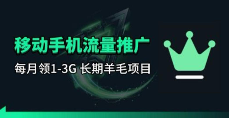 手机流量领取推广_每月一轮，刚需类的长期项目-heixma