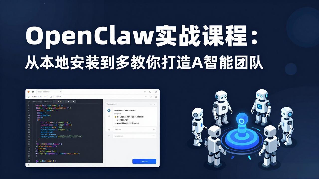 OpenClaw实战课程：从本地安装到多Agent协同，手把手教你打造AI智能团队-heixma