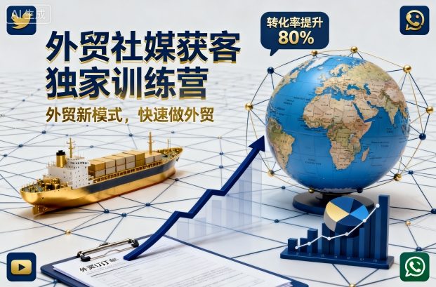 外贸社媒获客独家训练营，外贸新模式，快速做外贸(更新26年3月)-heixma