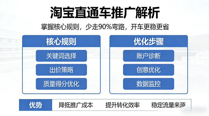 淘宝直通车推广解析，掌握核心规则，少走90%弯路，开车更稳更省-heixma