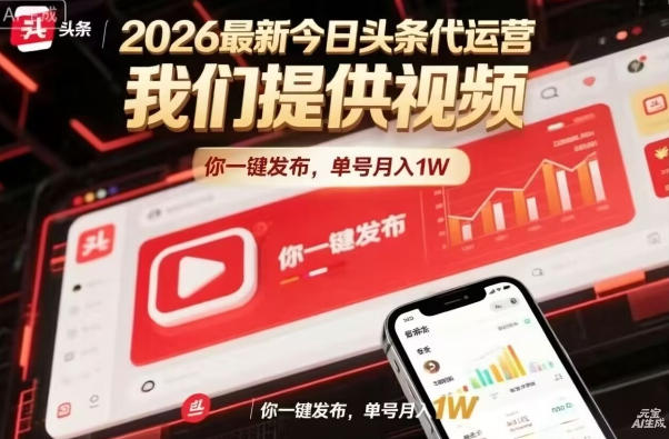今日头条躺賺模式，你9我1，操作简单，一键发布，单机日入数百，长期合作【揭秘】-heixma