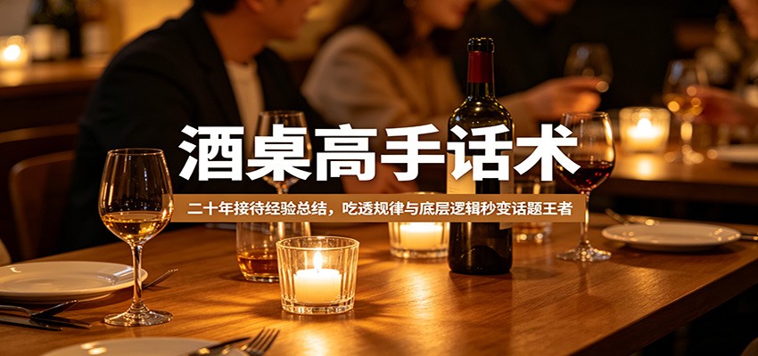 酒桌高手话术：二十年接待经验总结，吃透规律与底层逻辑秒变话题王者-heixma