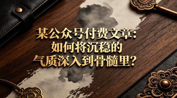某公众号付费文章：如何将沉稳的气质深入到骨髓里？-heixma