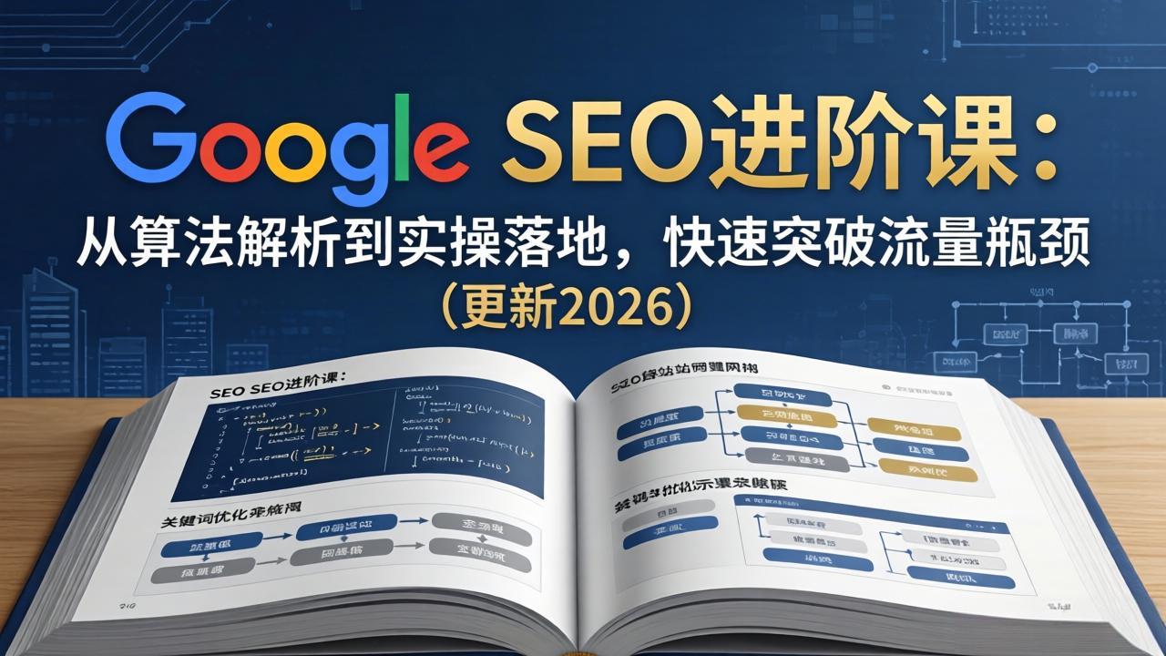 Google SEO进阶课：从算法解析到实操落地，快速突破流量瓶颈(更新2026-heixma