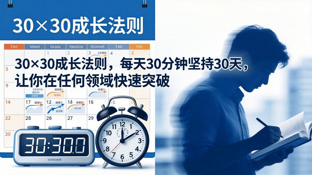 付费文章：30×30成长法则，每天30分钟坚持30天，让你在任何领域快速突破-heixma